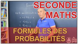 Formules des probabilités  Maths seconde  Les Bons Profs [upl. by Siramed833]