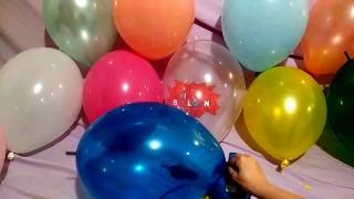 LOTS OF COLORFUL BALLOONS POP [upl. by Ardnoyek]