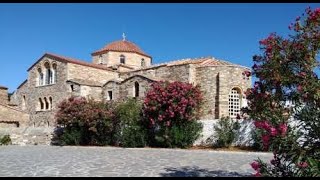 Paros Kolymbithres Greek Orthodox church amp ferry to Mykonos [upl. by Somerville]