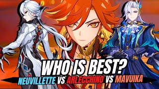 Hindi WHO IS BEST Neuvillette Vs Arlecchino Vs Mavuika  Genshin Impact 53 F2P Review [upl. by Belayneh]