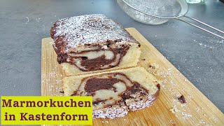 Rezept veganer Marmorkuchen in einer Kastenform  lecker lecker [upl. by Yonita]