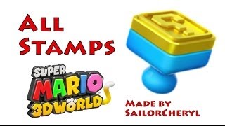 ALL STAMPS  Super Mario 3D World [upl. by Theobald]