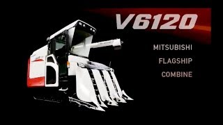 6条刈 三菱コンバインの最高峰【コンバイン V6120】 [upl. by Condon]