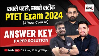 PTET Answer Key 2024 4 Year  PTET Exam Paper Solution 2024 4 Year Course  PTET Exam 2024 [upl. by Tamara219]