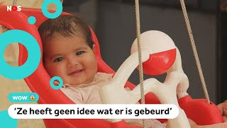 Baby Afraa overleefde verwoestende aardbeving Ze geeft ons geluk [upl. by Nnylimaj375]