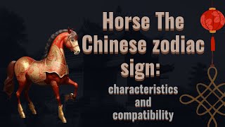 Horse 🐎 the chinese zodiac sign🪧🌒 characteristics and compatibility [upl. by Cull]