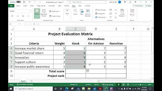 Project Selection Matrix [upl. by Adil]