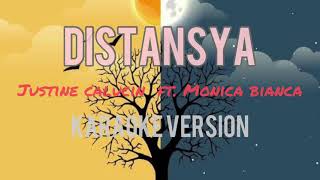 Distansya Justine Calucin ft Monica Bianca Karaoke Version [upl. by Matilda]