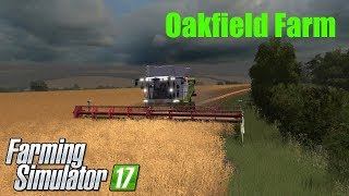 fs17 Oakfield Farm ¦ TimeLapse ep17 ¦ Harvesting Oats in field 12 and spreading some lime [upl. by Kralc]