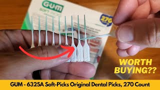 GUM  6325A Soft Picks Original Dental Picks 270 Count  Worth Buying [upl. by Nahgeem]