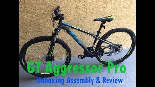 GT Aggressor Pro 275 Mountain Bike unboxing amp assembly review DICKS 34999 [upl. by Eisdnil900]