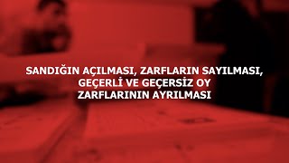 SANDIĞIN AÇILMASI ZARFLARIN SAYILMASI GEÇERLİ VE GEÇERSİZ OY ZARFLARININ AYRILMASI [upl. by Yelsnya12]