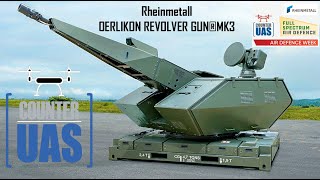 MATADOR DE DRONES ENXAMES Counter UAS  RheinMetall Oerlikon MK3  GUN X DRONE REAL FIRE 230621 [upl. by Nirraj348]