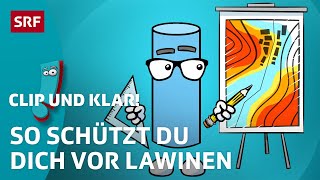 Lawinen Wie schützt man sich davor  SRF Kids – Clip und klar  Kindervideos [upl. by Butch]