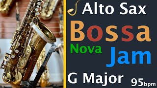 Alto Saxophone Bossa Nova Backing Track Jam in G Major  Improvisation [upl. by Melonie]