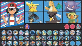 All Ashs Pokemon GEN 1  GEN 8 [upl. by Rosenstein532]