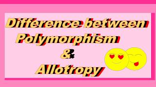 What is  Allotropy and Polymorphism in Crystals Definition Examples and Difference  Solid State [upl. by Florian]