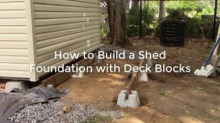 How to Build a Shed Foundation with Deck Blocks [upl. by Ajnot265]