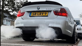 430hp Stage 3 BMW E90 335d Cold start Straight pipe [upl. by Atinomar846]