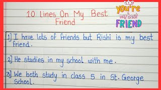 10 lines on Friendship Day  Short essay on my best friend  Friendship Day 2024 [upl. by Ibot]