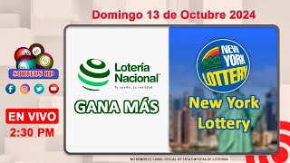 Lotería Nacional Gana Más y New York Lottery en VIVO │Domingo 13 de Octubre 2024 – 230 PM [upl. by Sivart232]