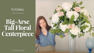 DIY Tall Stemless Centerpiece by Flower Moxie SUPER FAST TUTORIAL [upl. by Thorsten872]