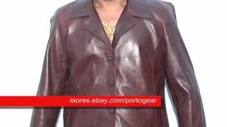 Quality leather coat made in real cow hide leather with buttons [upl. by Onnem100]