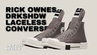 Rick Owens x Converse TURBODRK Chuck 70 Laceless Review Onfeet Sizing amp Details [upl. by Minne]