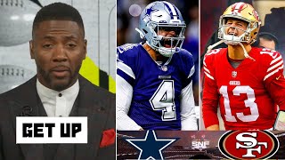 GET UP  Cowboys are underdog to the 49ers in Week 8  Ryan Clark pick Dak Prescott over Brock Purdy [upl. by Salokcin]