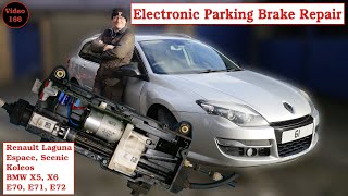 Electronic Parking Brake Cable Repair on Renault Laguna Espace Scenic koleos BMW X5 X6 [upl. by Leunamne]