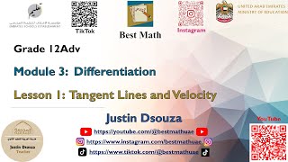 Tangent Lines and Velocity Chapter 3 Lesson 1 [upl. by Anieral4]