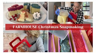 Farmhouse Christmas Soap Making [upl. by Affer]