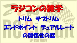 ラジコンの雑学 トリム サブトリム エンドポイント デュアルレートの関係 [upl. by Teraj]