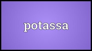 Potassa Meaning [upl. by Gorman]