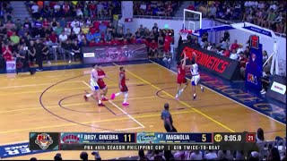 Mark Barroca SIZZLES EARLY for Magnolia vs Brgy Ginebra 🔥  PBA SEASON 48 PHILIPPINE CUP [upl. by Aleekahs384]