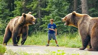 3 MINUTES AGO Two Grizzly Bears MAULED Jogger [upl. by Anitsugua]