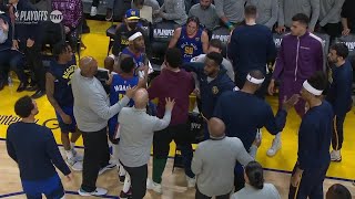 DeMarcus Cousins and Will Barton had to be separated during the timeout 👀  NBA on ESPN [upl. by Sanalda]