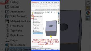 Solidworks tap drill and helicoil tap drill hole solidworks2023 [upl. by Annad]