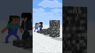 HELP Herobrine How Many Bedrock He Can LayDown friendship shorts trending anime minecraft [upl. by Nace]