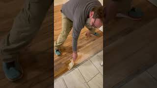 New hardwood flooring installed hardwood flooring tongue groove floors [upl. by Ydniahs]