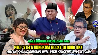 Prof STELLA Bungkam ROCKY GERUNG DKK Omon2 Soal IQ rupanya Nihil TOTAL Sengkuni auto TERDIAM [upl. by Cousins353]