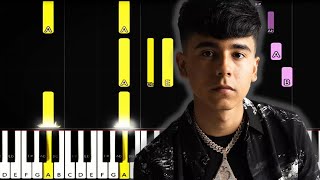 Ivan Cornejo  Está Dañada  Piano Tutorial  Free MIDI [upl. by Tnahsin]