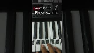 Aum bhur Bhuva swaha easy piano tutorial [upl. by Anyah]