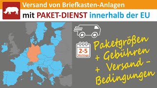 Zeiten und Bedingungen für Paketversand innerhalb der EU  Beratungsvideo von AL Briefkastensysteme [upl. by Dibbell]