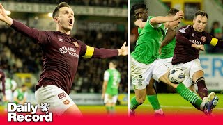 Hibs 0 Hearts 1  Lawrence Shankland late show wins dramapacked Edinburgh derby for Jambos [upl. by Kipper570]