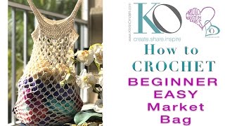 How to Crochet Bare Classic Market Bag Easy Quick Gift Right Hand Crocheters [upl. by Alecia184]