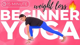 Yoga for Beginners Weight Loss amp Toning 🔥 15 min BURN [upl. by Anifad]