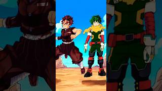 Tanjiro vs Deku  who is stronger  demonslayer mha [upl. by Dnomso]