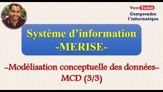 Système dinformation  Modélisation conceptuelle 33 [upl. by Aihseket]