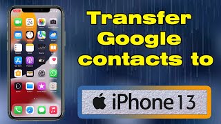 How to transfer contacts from Google to iPhone 13 [upl. by Bouzoun763]